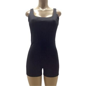 Xersion Size L Black EverUltra-Lite Womens Sleeveless Active Short Romper. New